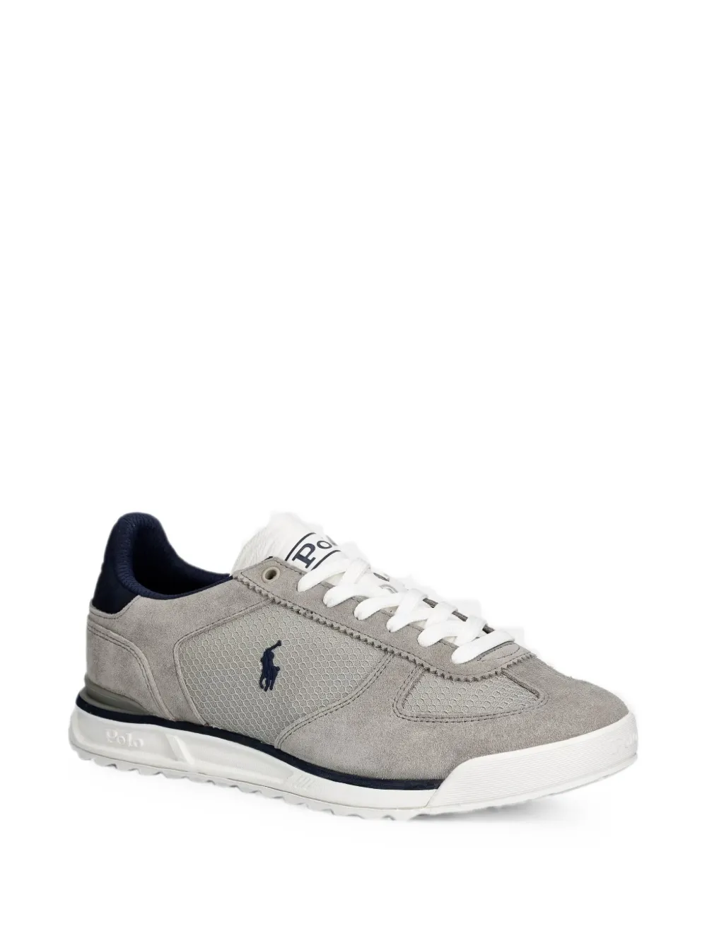 Polo Ralph Lauren logo-embroidered panelled sneakers Grijs