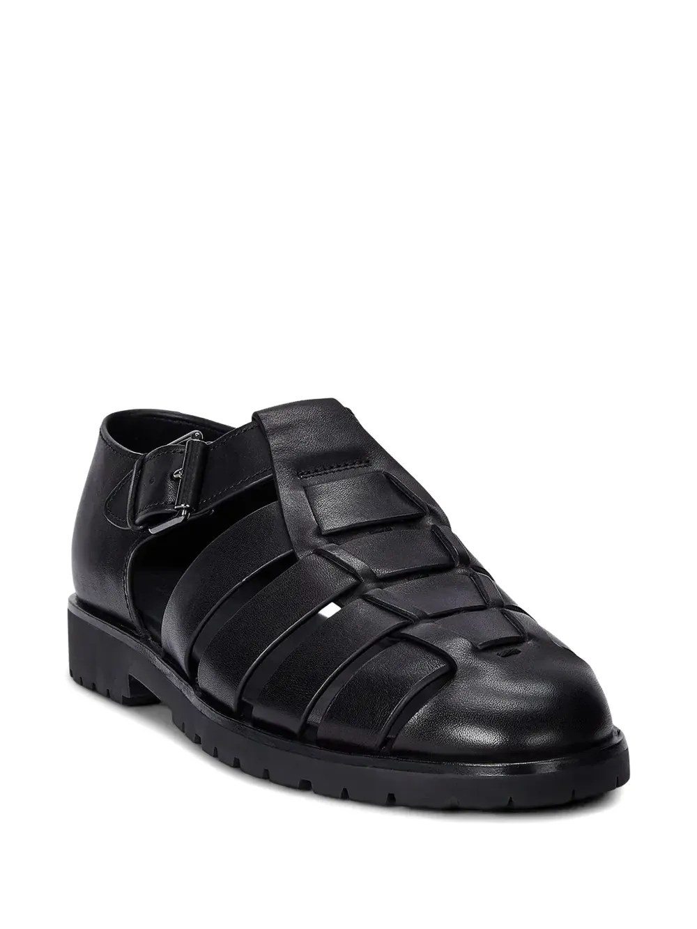 Polo Ralph Lauren leather fisherman sandals Zwart