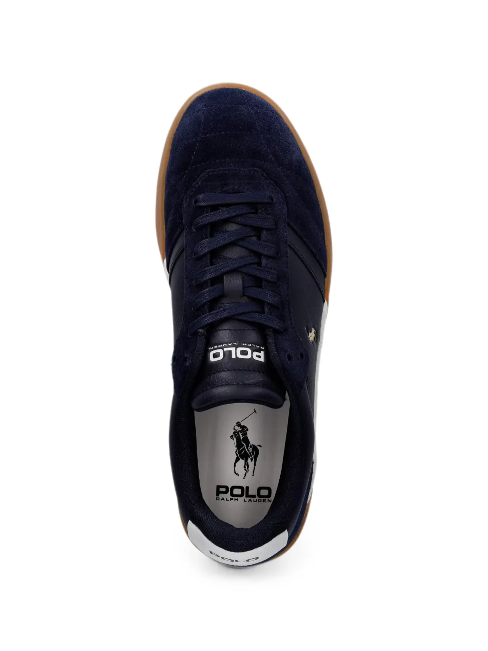 Polo Ralph Lauren Pony motif panelled sneakers Blauw