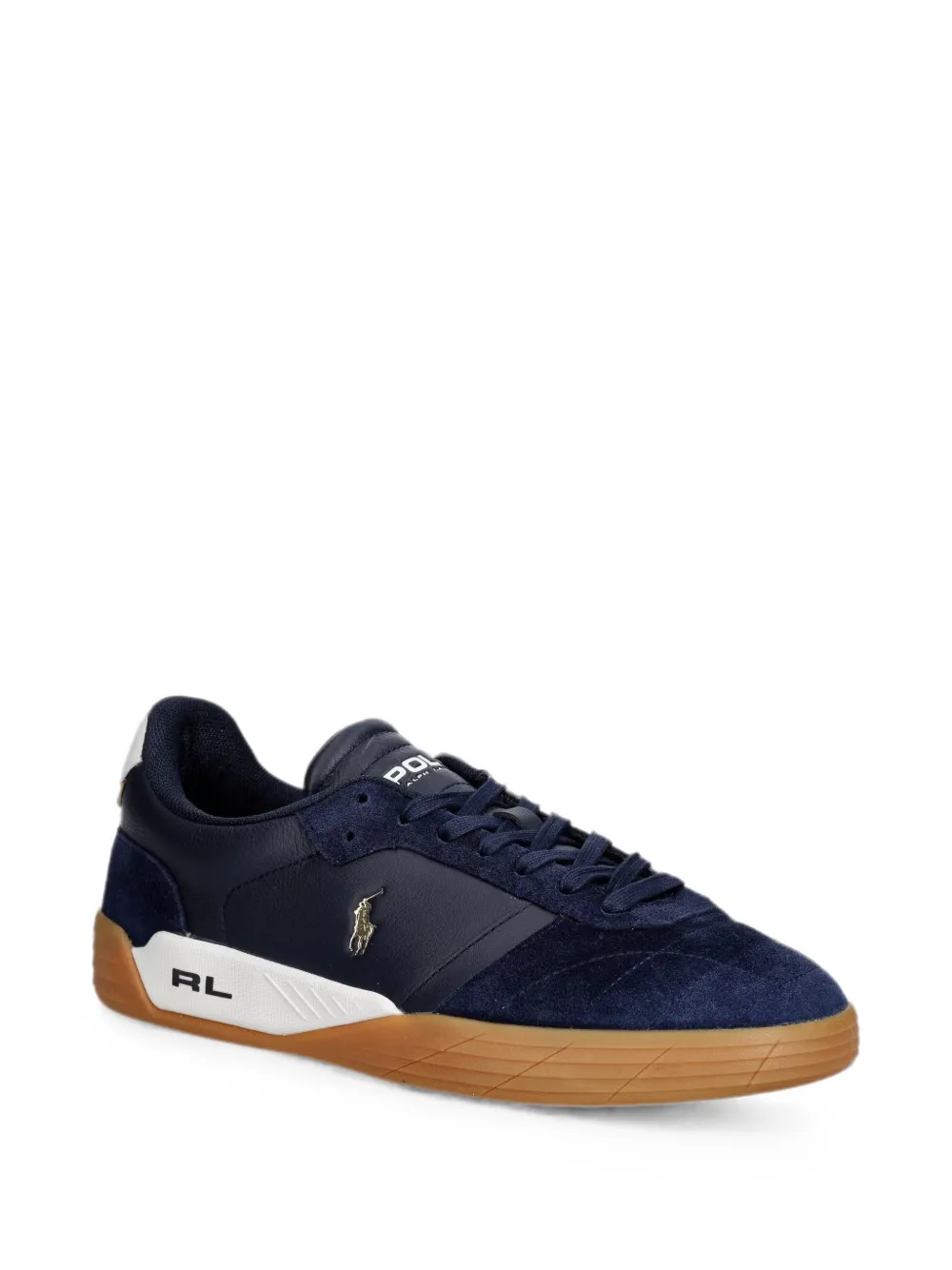 Polo Ralph Lauren Pony motif panelled sneakers Blauw