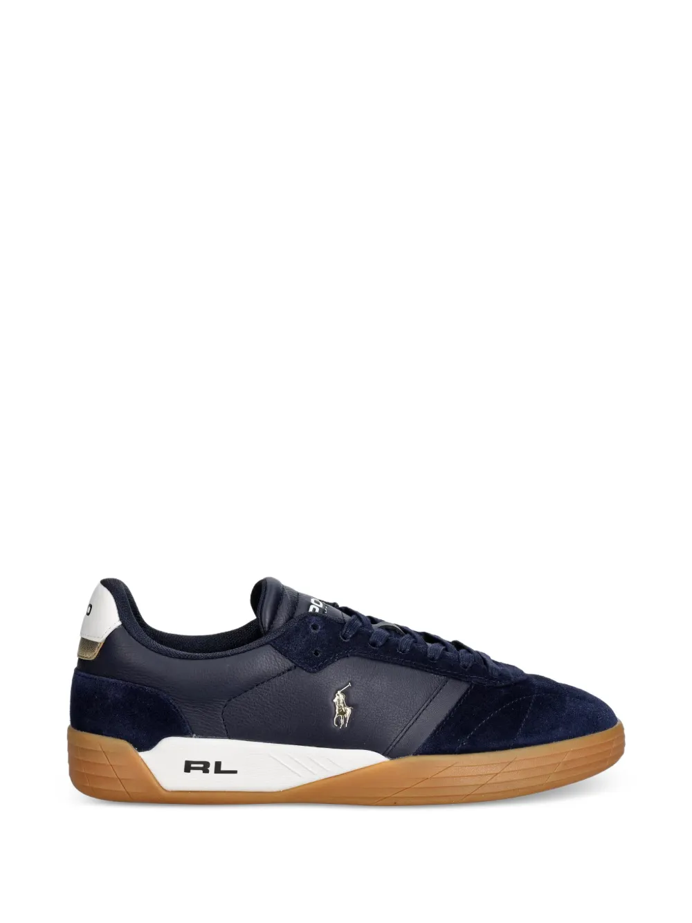 Polo Ralph Lauren Pony motif panelled sneakers Blauw
