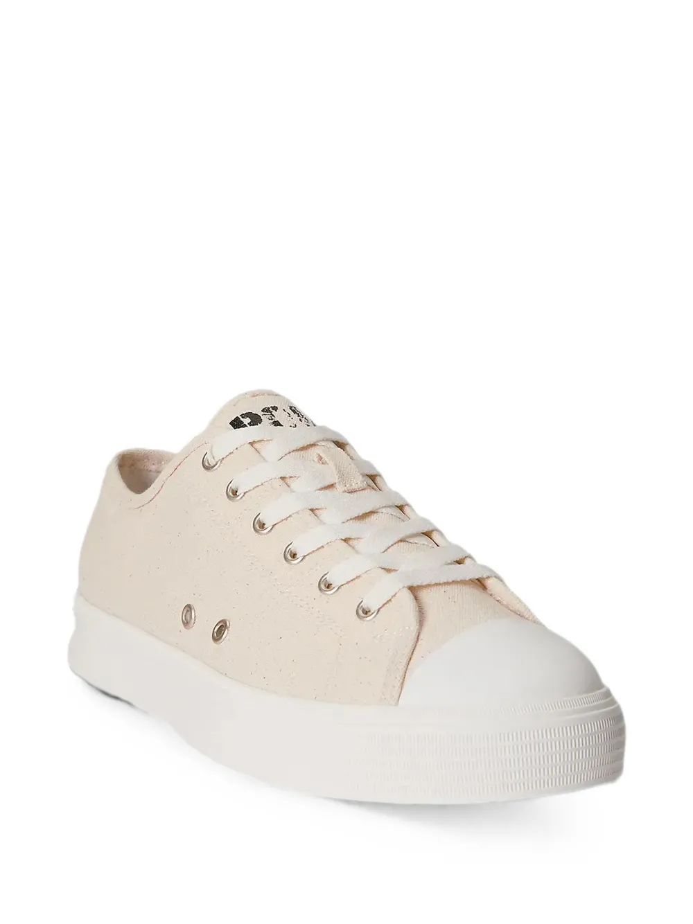 Polo Ralph Lauren logo-print canvas sneakers Beige