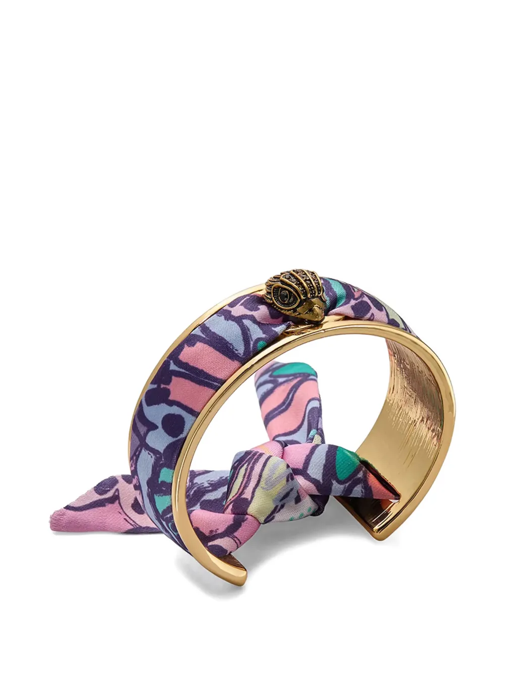 Kurt Geiger London eagle-head silk-wrapped bracelet - Oro