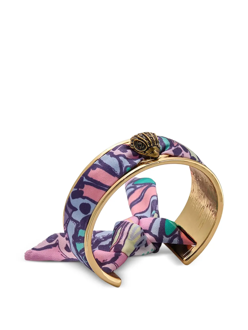 Kurt Geiger London eagle-head silk-wrapped bracelet - Oro