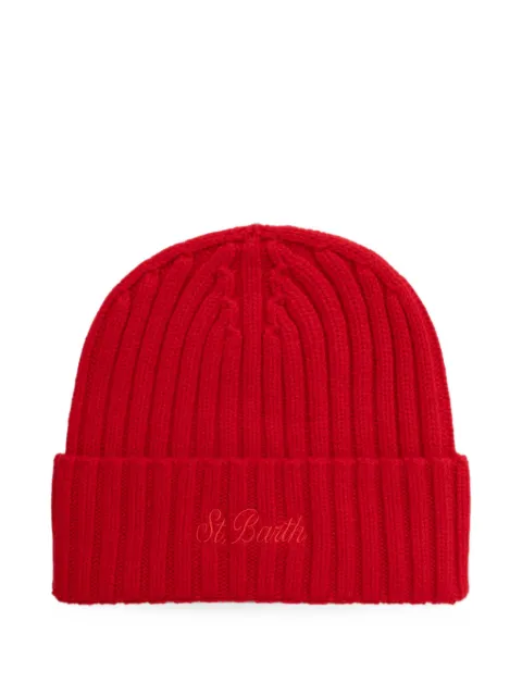 MC2 Saint Barth Wengen logo-embroidered wool beanie hat