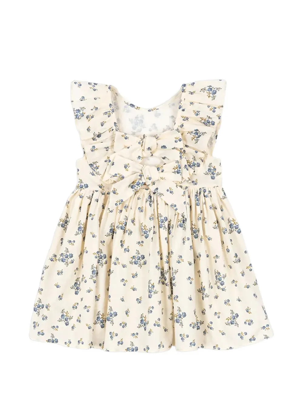 Konges Sløjd Cianna floral-print ruffled dress Beige