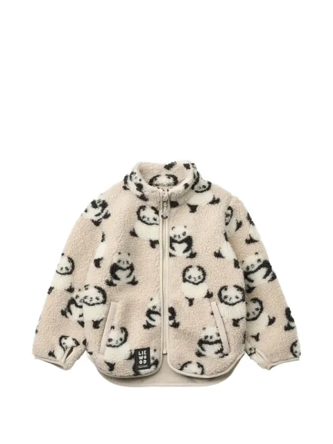Liewood Nolan panda-print fleece jacket