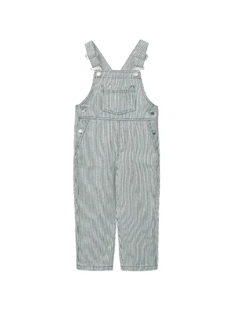 Liewood Delani stripe-print denim dungarees