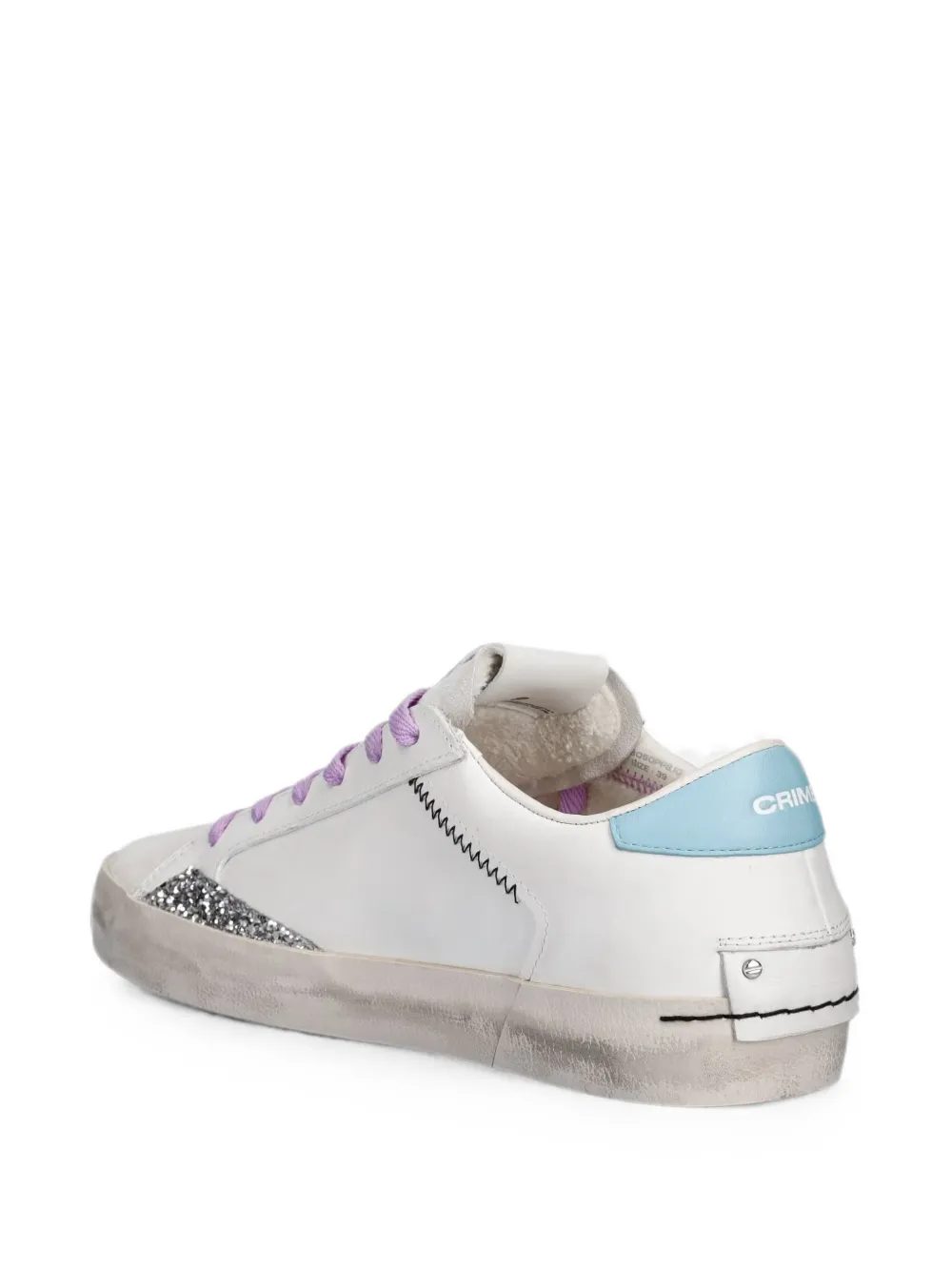 Crime London x Looney tunes graphic-print glitter-detail sneakers Wit