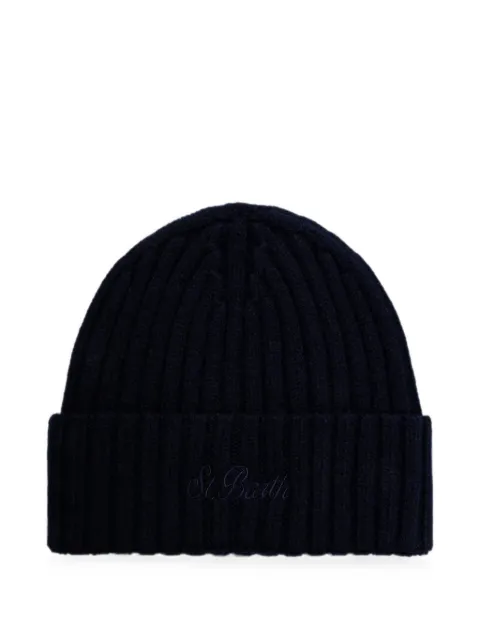 MC2 Saint Barth Wengen logo-embroidered wool beanie hat