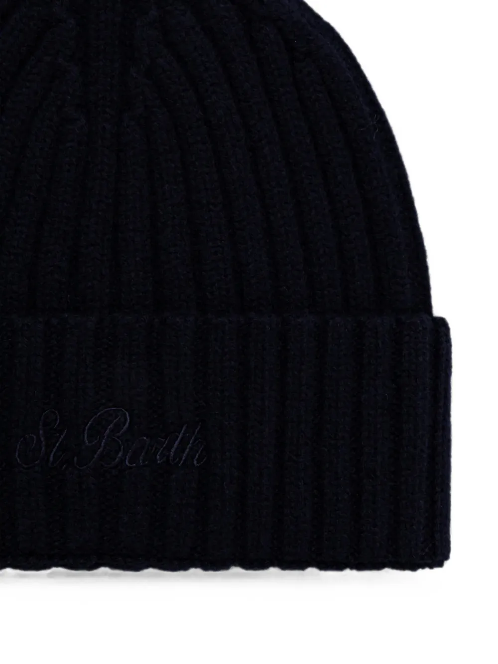 MC2 Saint Barth Wengen wollen muts met geborduurd logo Blauw