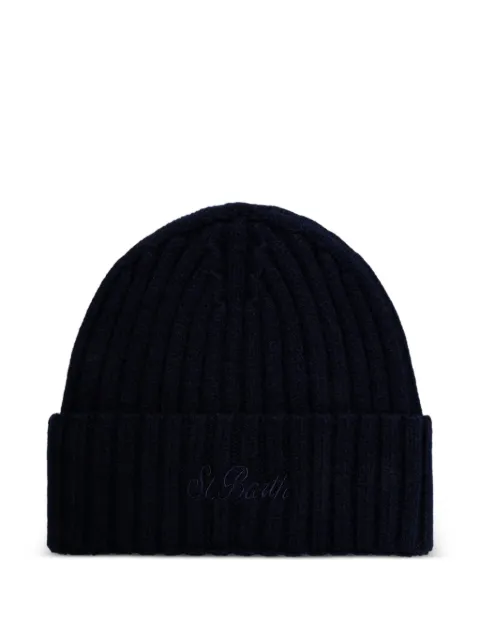 MC2 Saint Barth Wengen logo-embroidered wool beanie hat