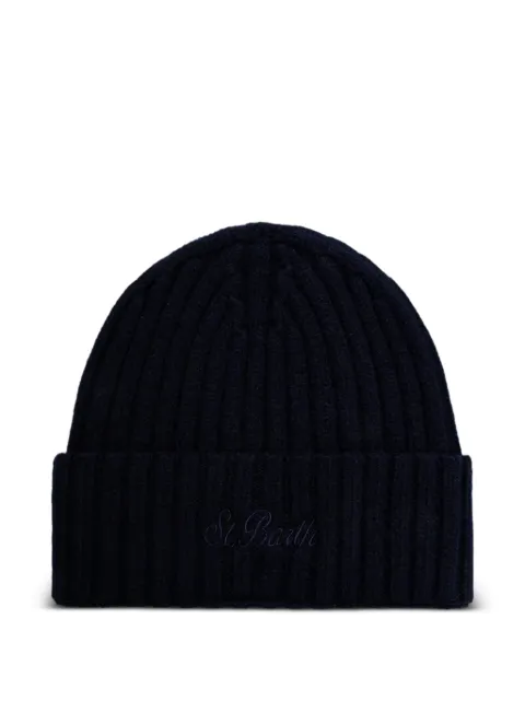 MC2 Saint Barth Wengen logo-embroidered wool beanie hat