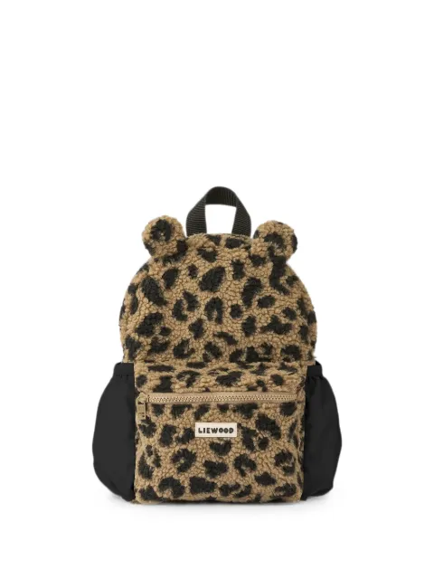Liewood leopard-print ear-detail backpack