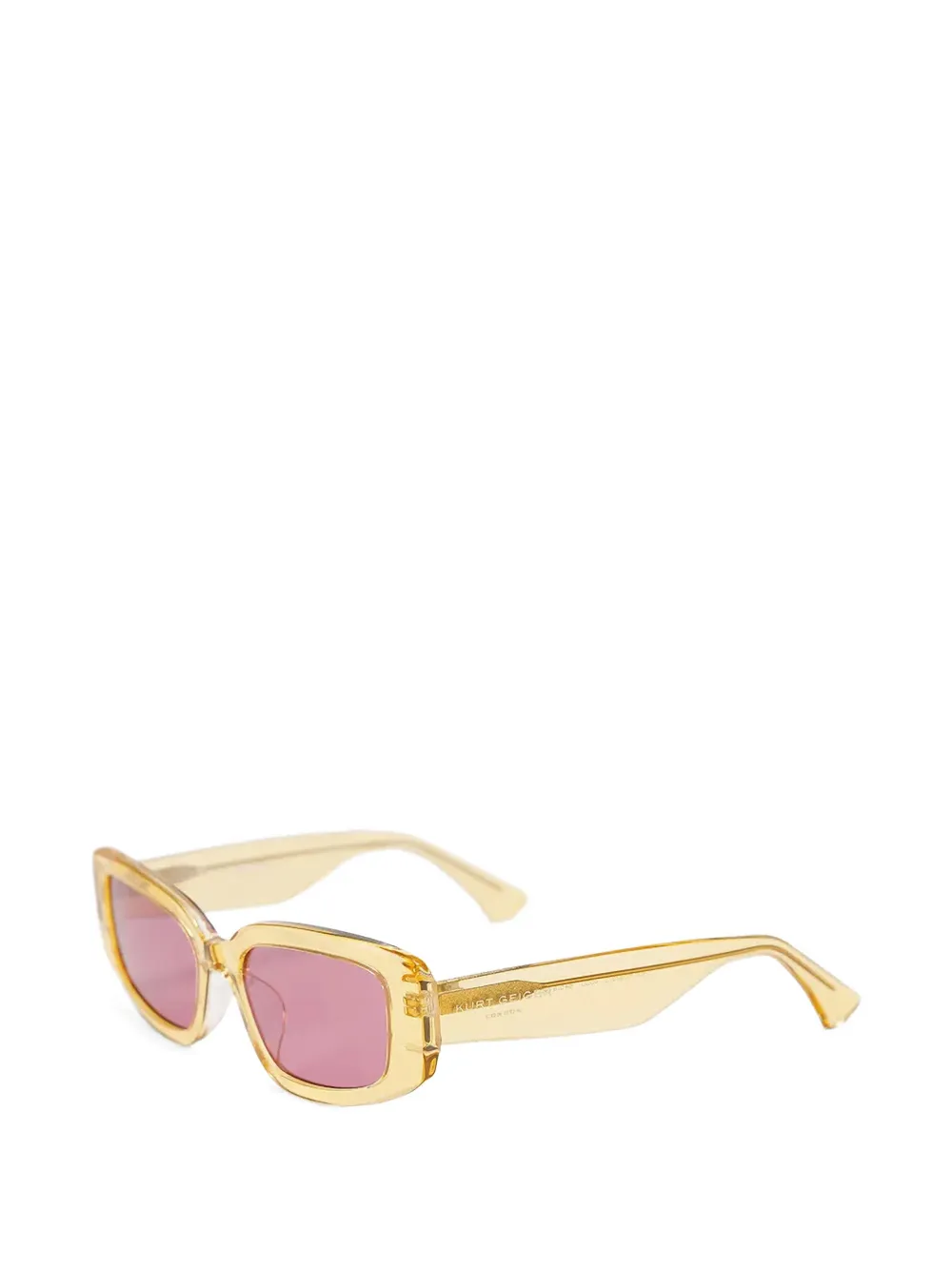 Kurt Geiger London Gafas De Sol Con Montura Rectangular - Amarillo 