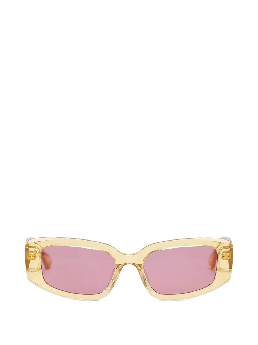 Kurt Geiger Rectangle-frame Sunglasses In Yellow
