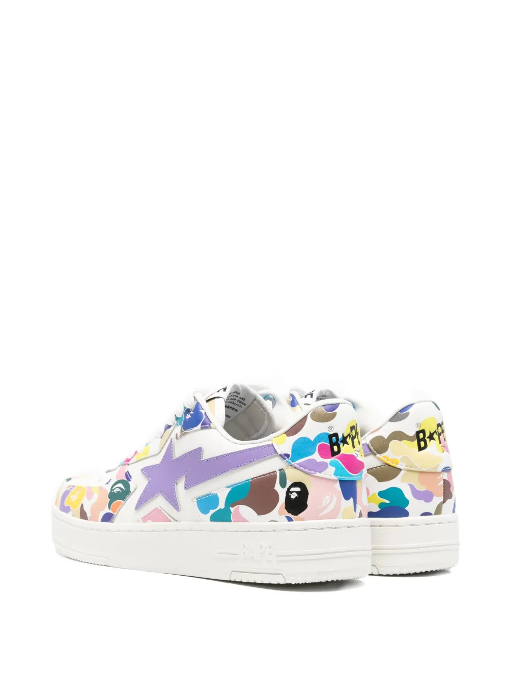 A BATHING APE® カモフラージュプリント スニーカー | ホワイト