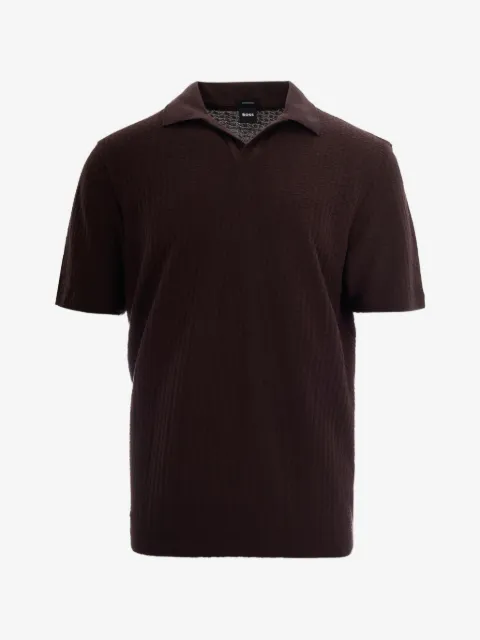 BOSS Johnny textured-knit polo shirt