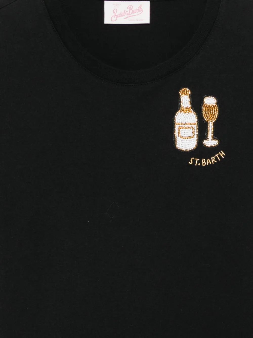  Mc2 Saint Barth Emilie Bead-embellished T-shirt - Noir 