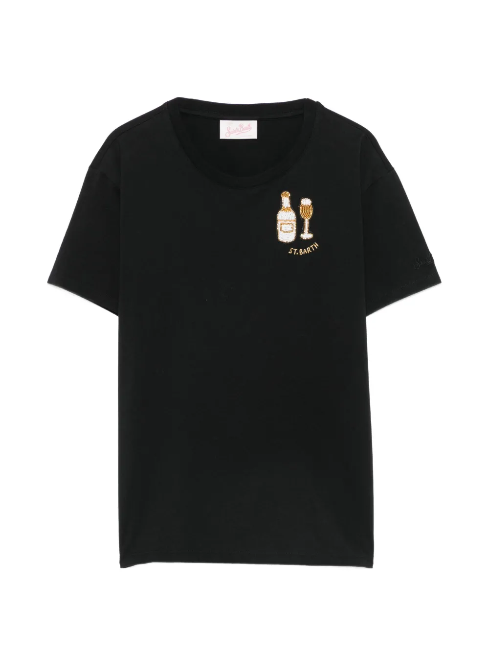 MC2 Saint Barth Emilie T-shirt verfraaid met kralen Zwart