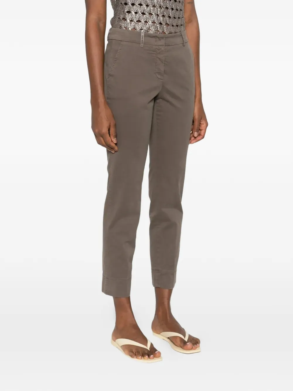 Peserico Straight broek Bruin