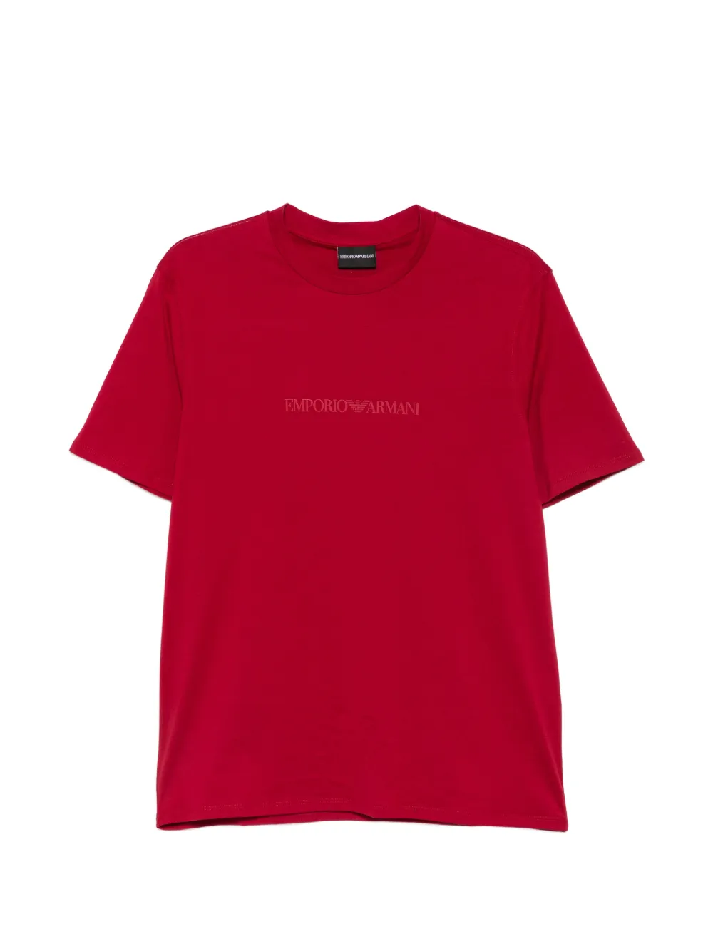 Emporio Armani logo-print short-sleeve T-shirt - Rosso