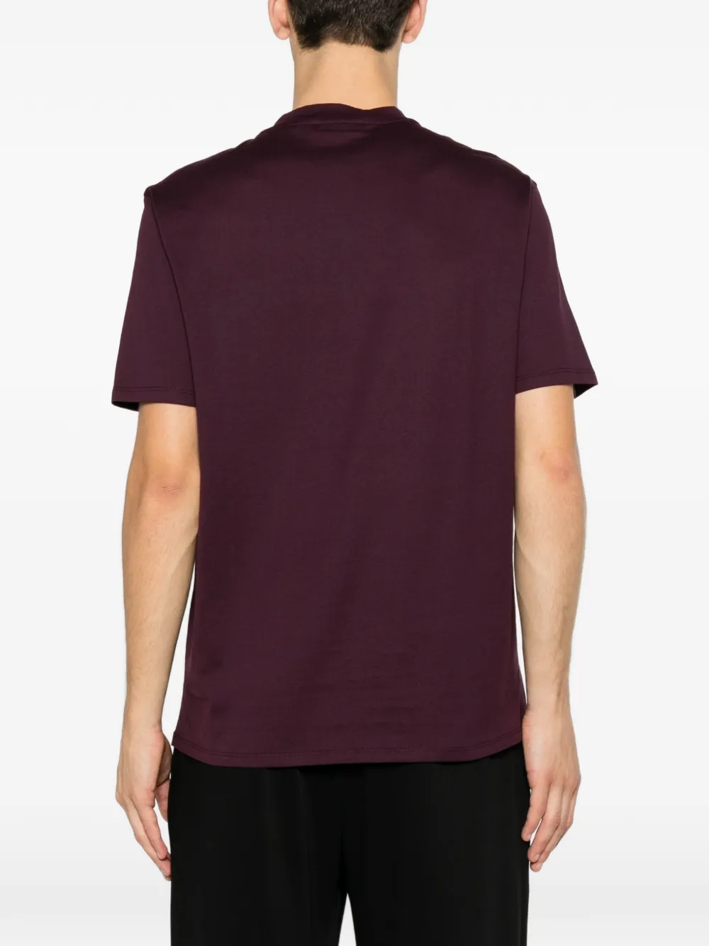 Emporio Armani T-shirt met logoprint Paars