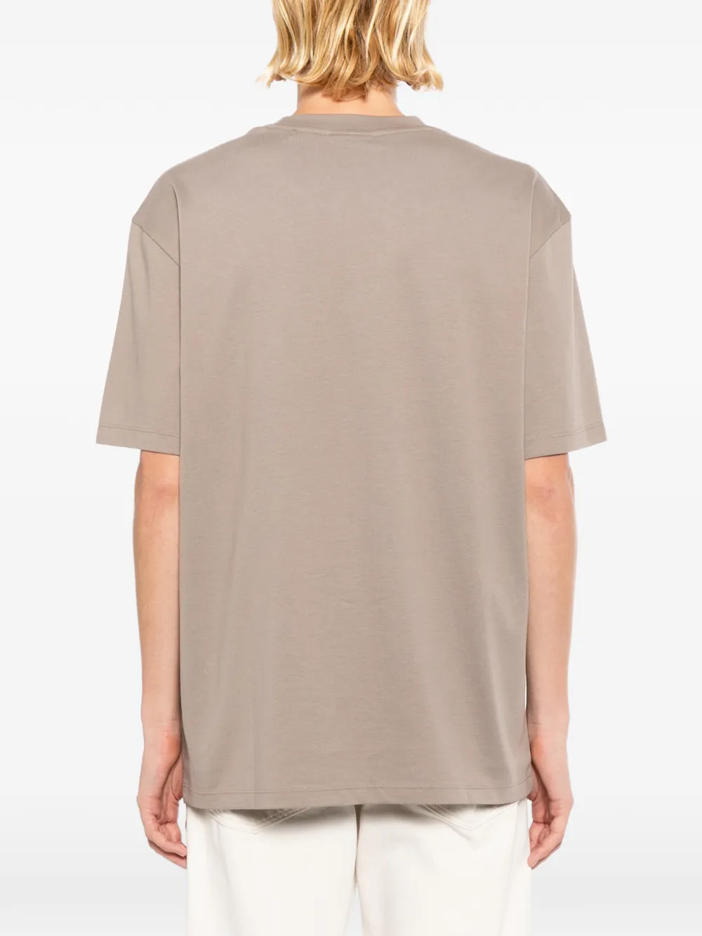 HUGO T-shirt met logopatch Beige