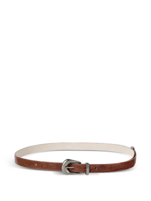 Brunello Cucinelli carved leather belt