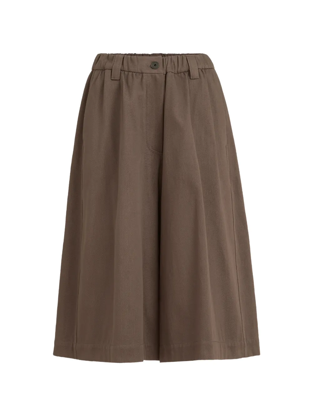 Brunello Cucinelli couture cotton gabardine long bermuda shorts with Monili - Braun