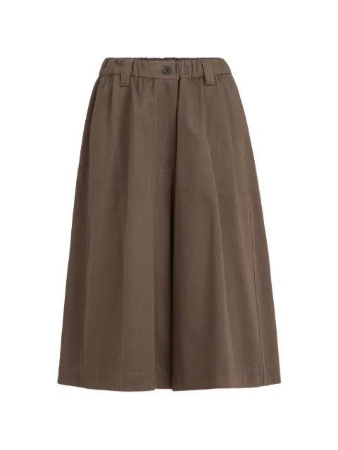 Brunello Cucinelli couture cotton gabardine long bermuda shorts with Monili