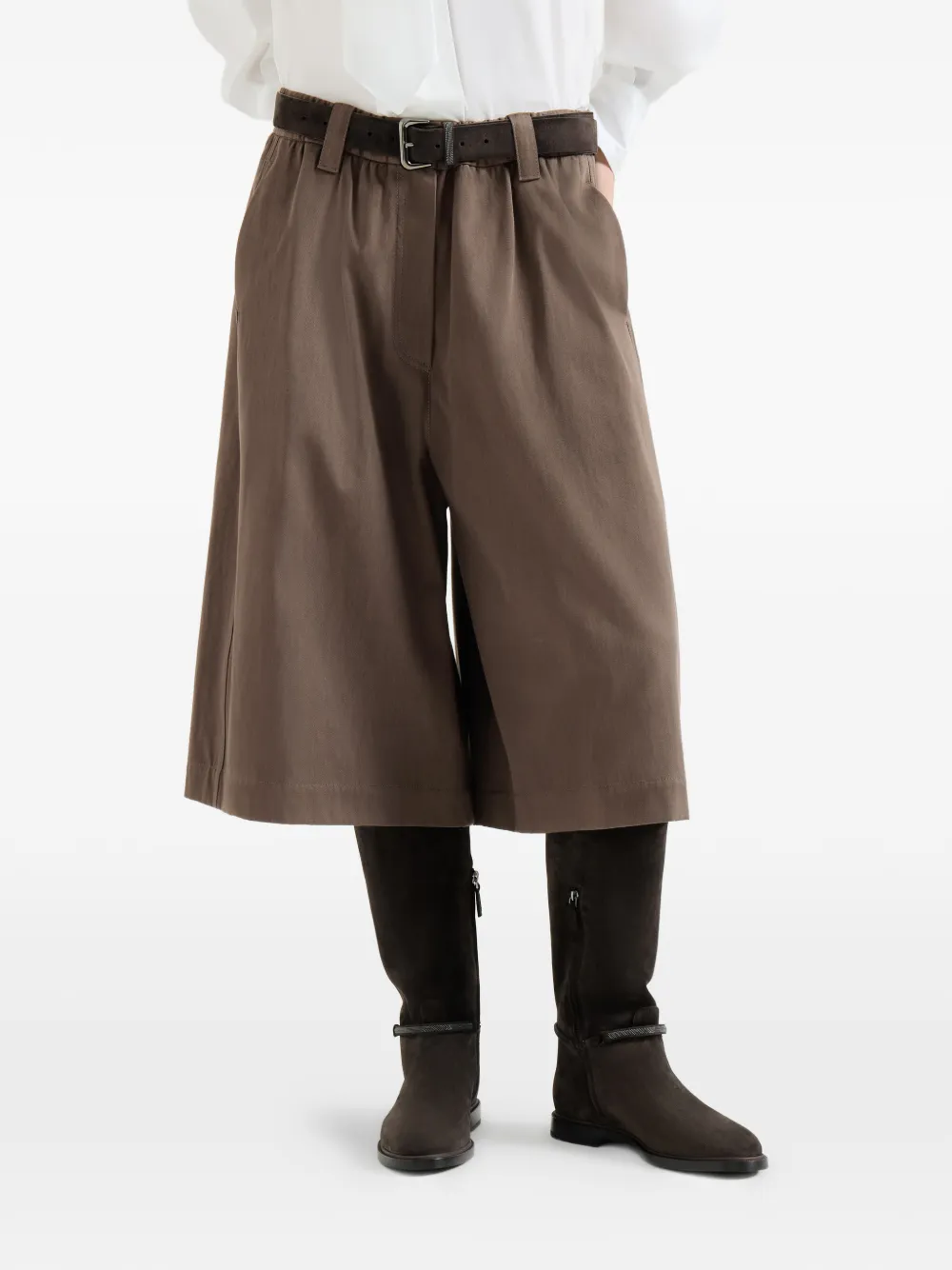 Brunello Cucinelli Gabardine bermuda shorts Bruin