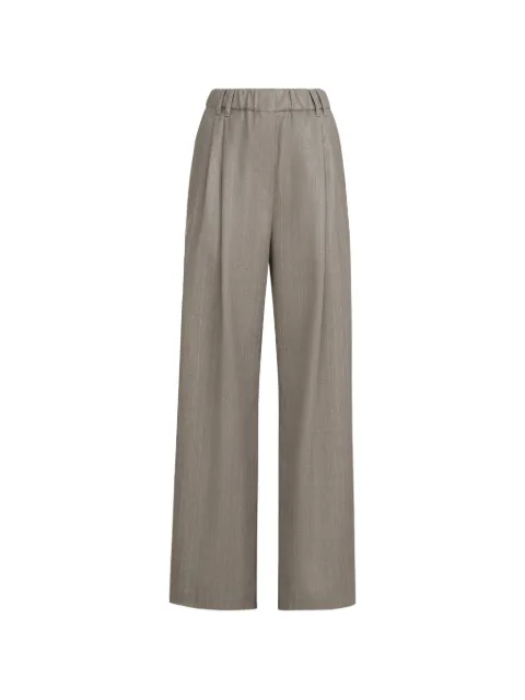 Brunello Cucinelli спортивные брюки из вирджинской шерсти с декором Monili