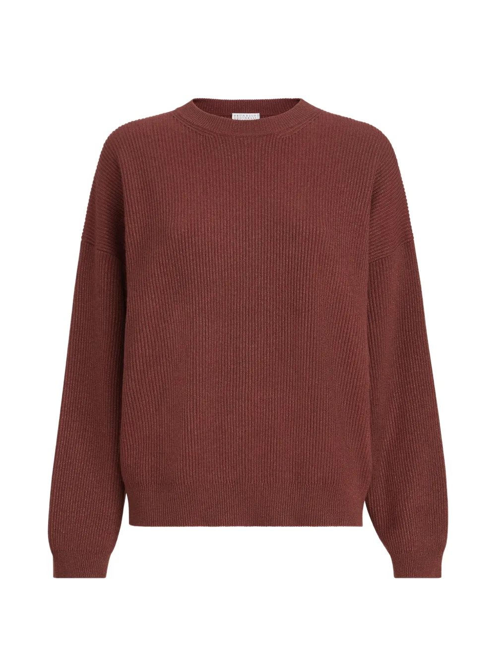 Brunello Cucinelli sparkling cashmere English rib sweater - Brown