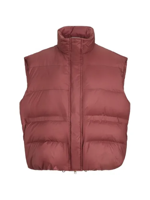 Brunello Cucinelli water-resistant matte nylon down vest with Monili