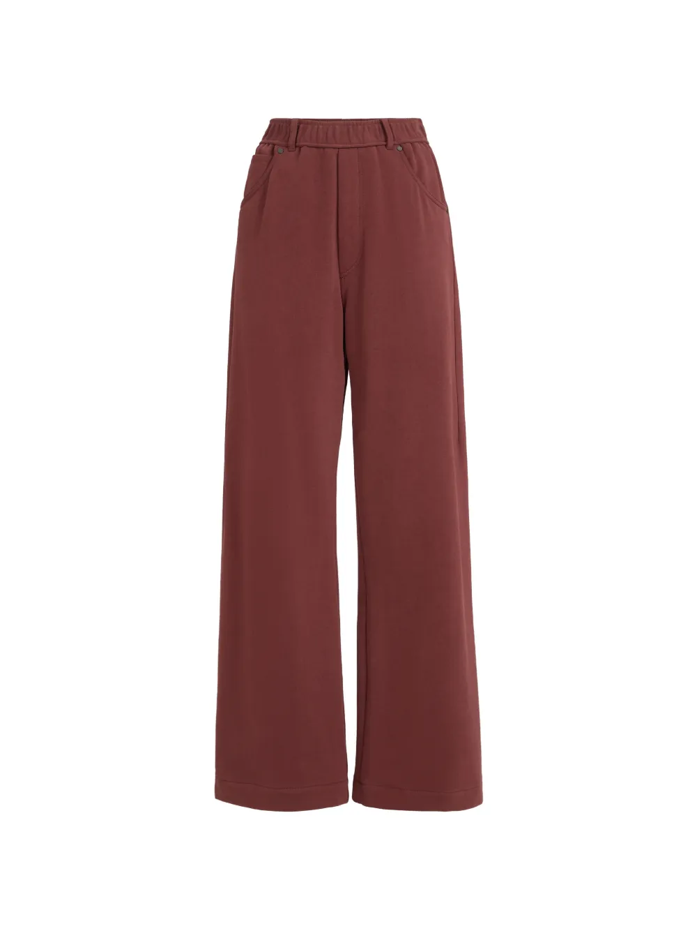 Brunello Cucinelli Pantaloni dritti in spugna di cotone - Rosso