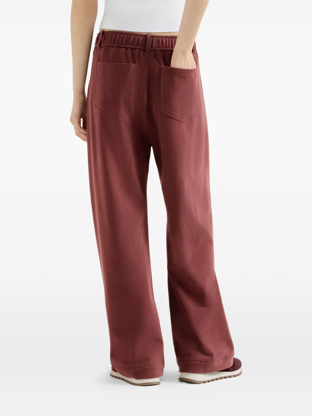Brunello Cucinelli Katoenen badstof broek Rood