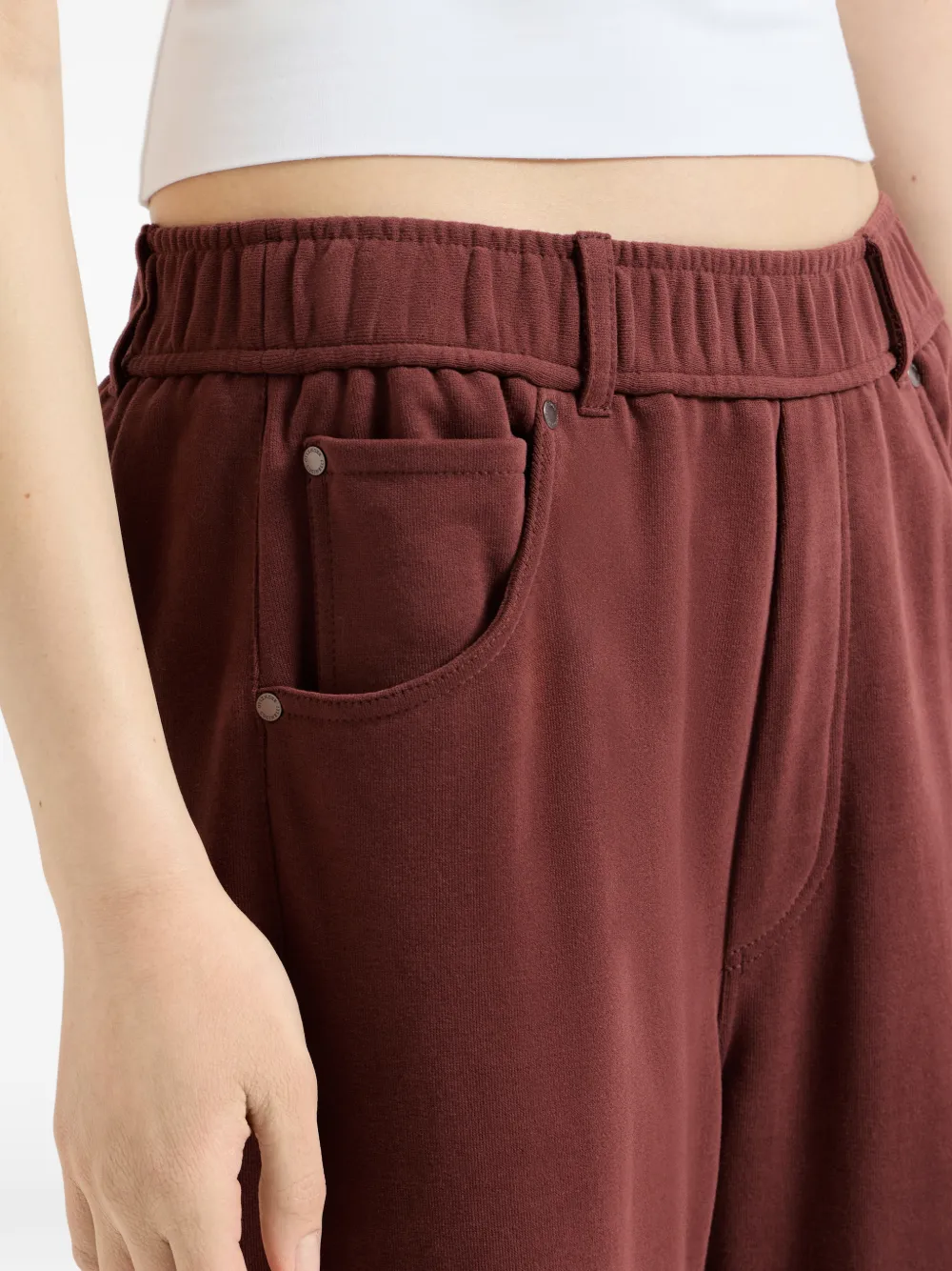 Brunello Cucinelli Katoenen badstof broek Rood