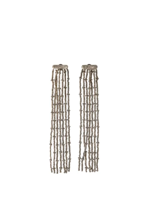 Brunello Cucinelli aretes deshilachados en plata de ley
