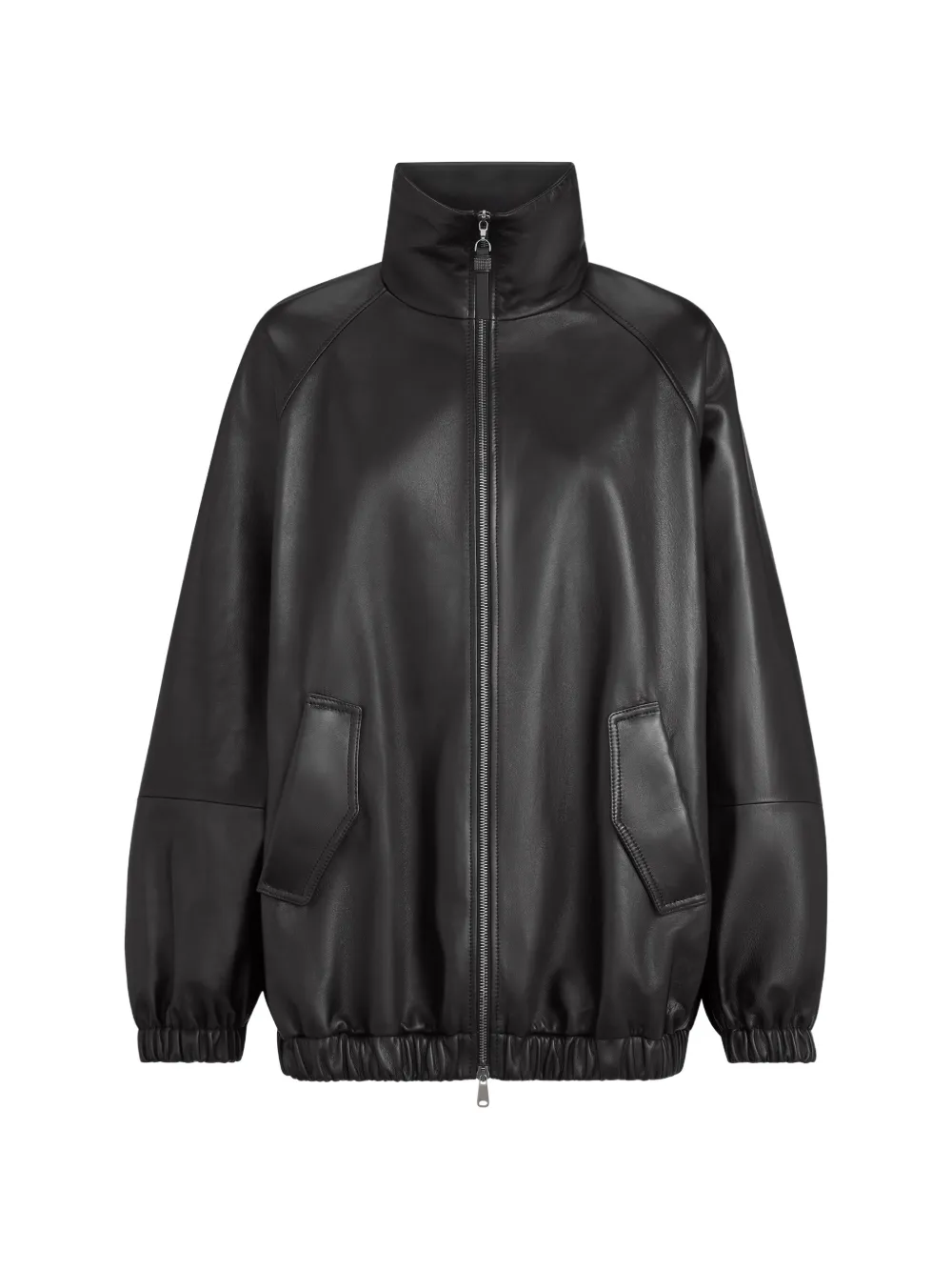 Brunello Cucinelli Bomber in nappa con decorazione Monili - Nero