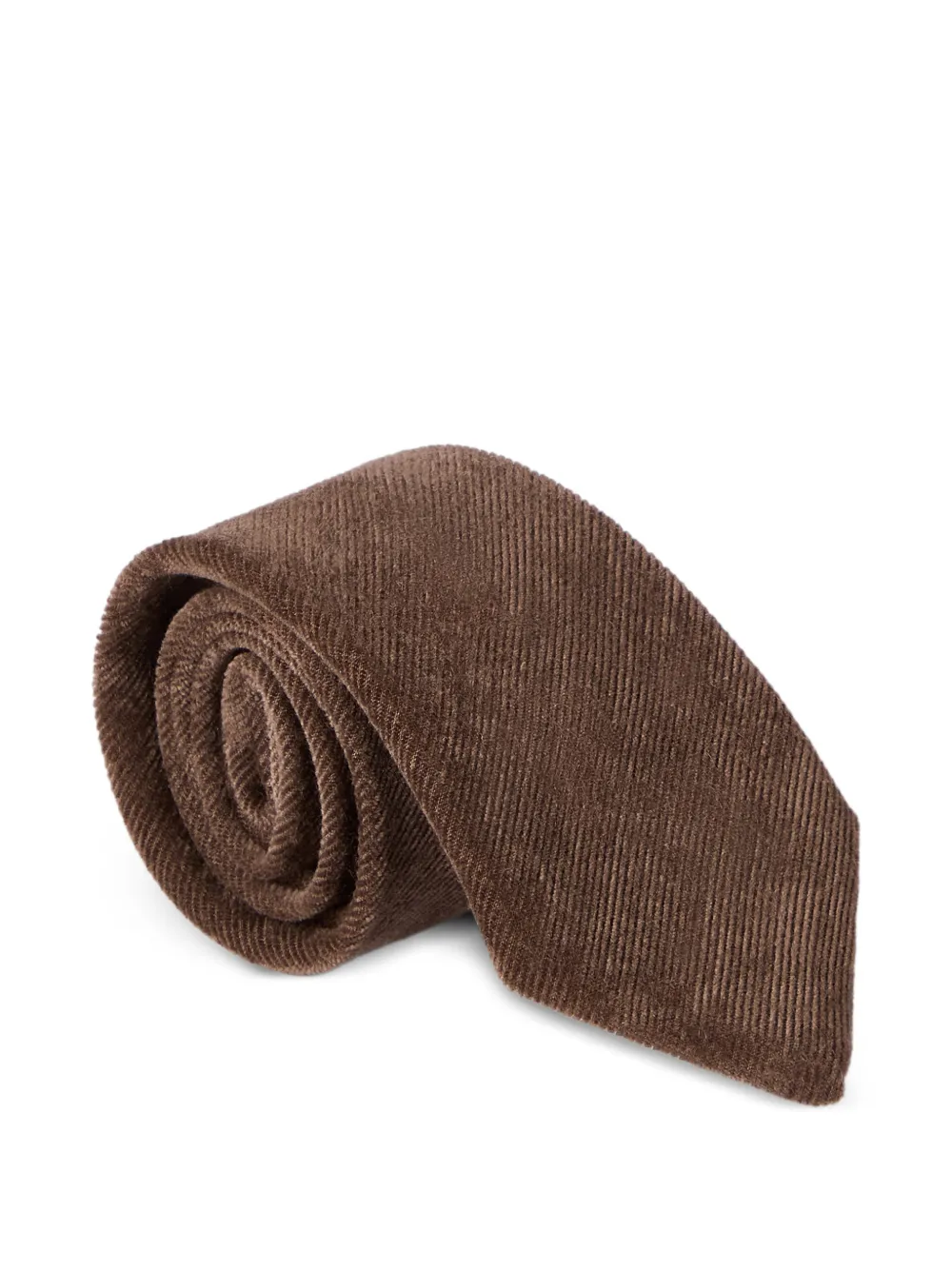 Brunello Cucinelli Ribfluwelen stropdas Bruin