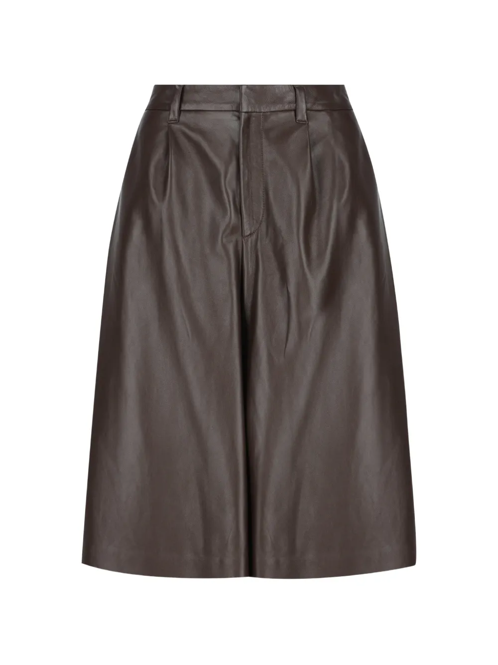 Brunello Cucinelli Bermuda shorts met wijde pijpen en monili-verfraaiing Bruin