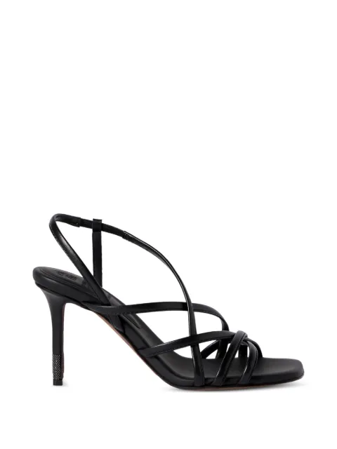 Brunello Cucinelli calfskin heels with precious details sandals