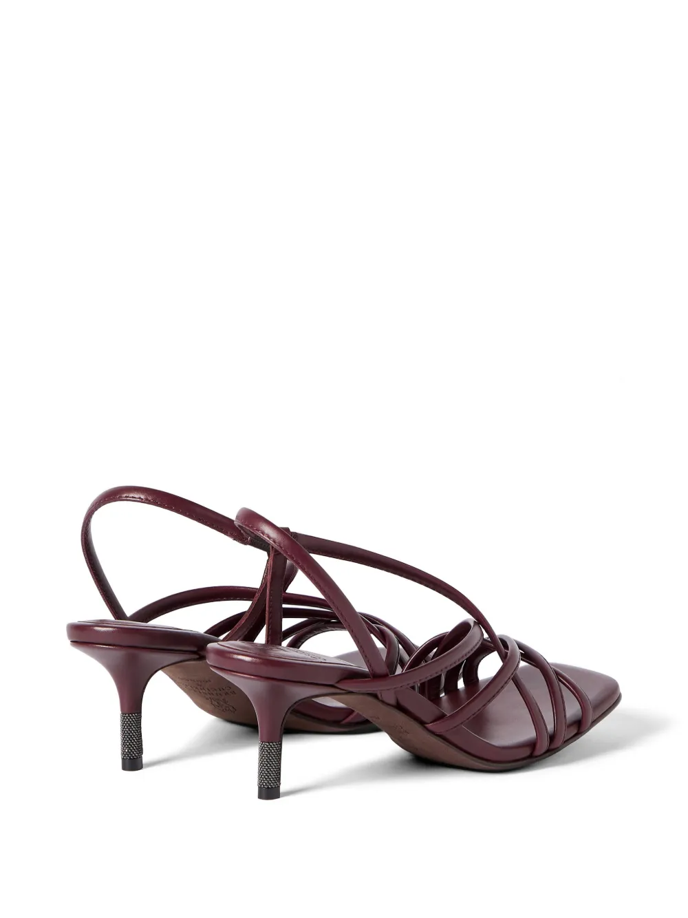 Brunello Cucinelli City kalfsleren pumps met decoratieve details Rood