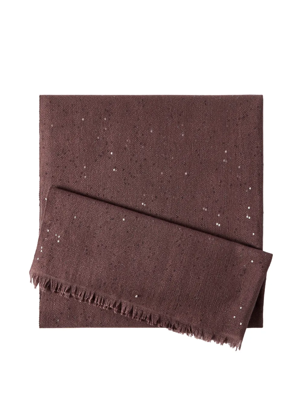 Brunello Cucinelli Sciarpa in cashmere e seta - Marrone