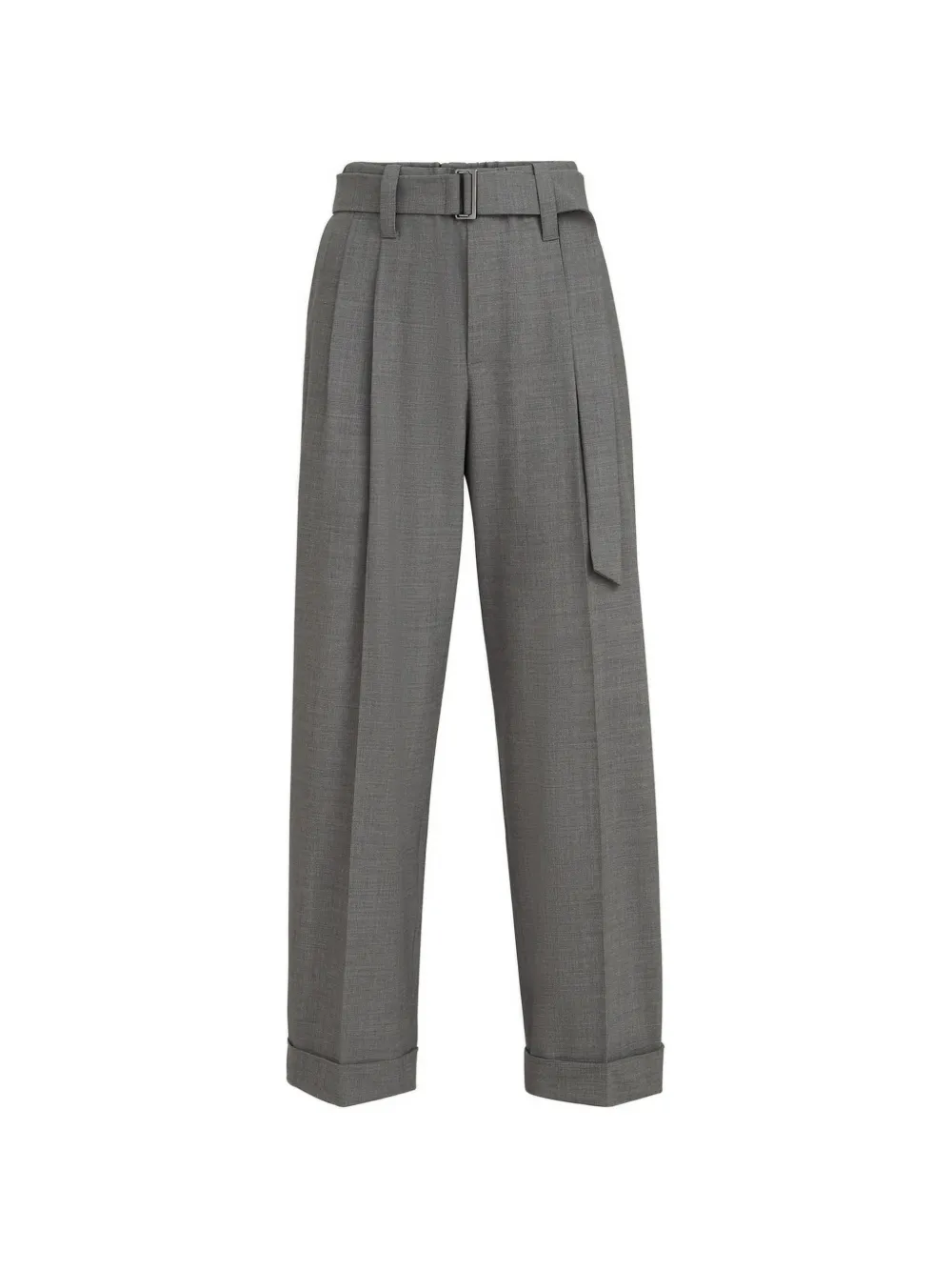 Brunello Cucinelli Wollen baggy broek Grijs