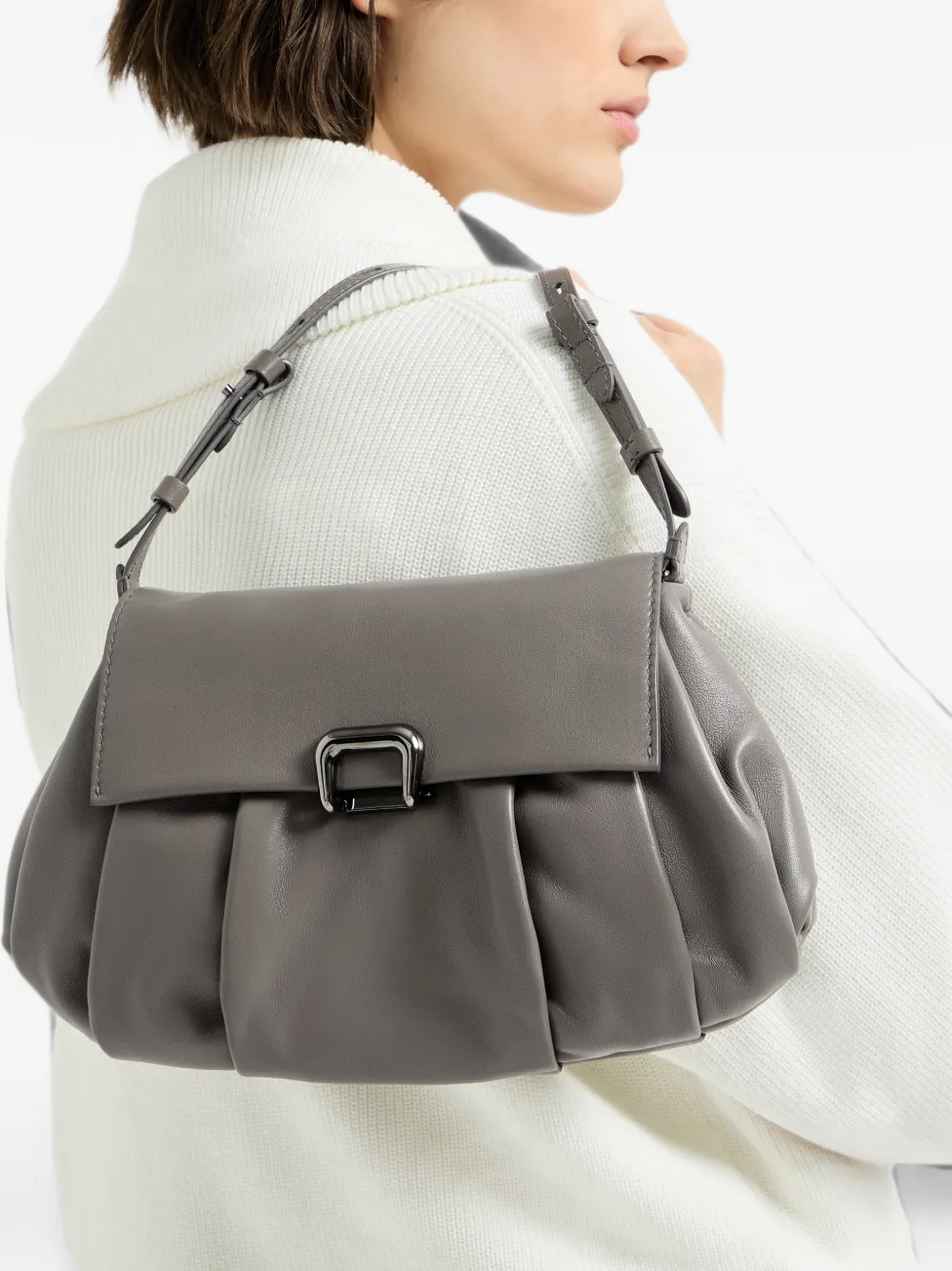 Brunello Cucinelli Boule nappa leren tas Grijs