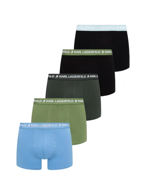 Karl Lagerfeld logo-waistband trunks (set of five)