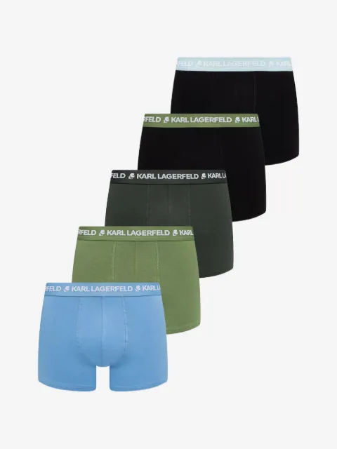 Karl Lagerfeld logo-waistband trunks (set of five)