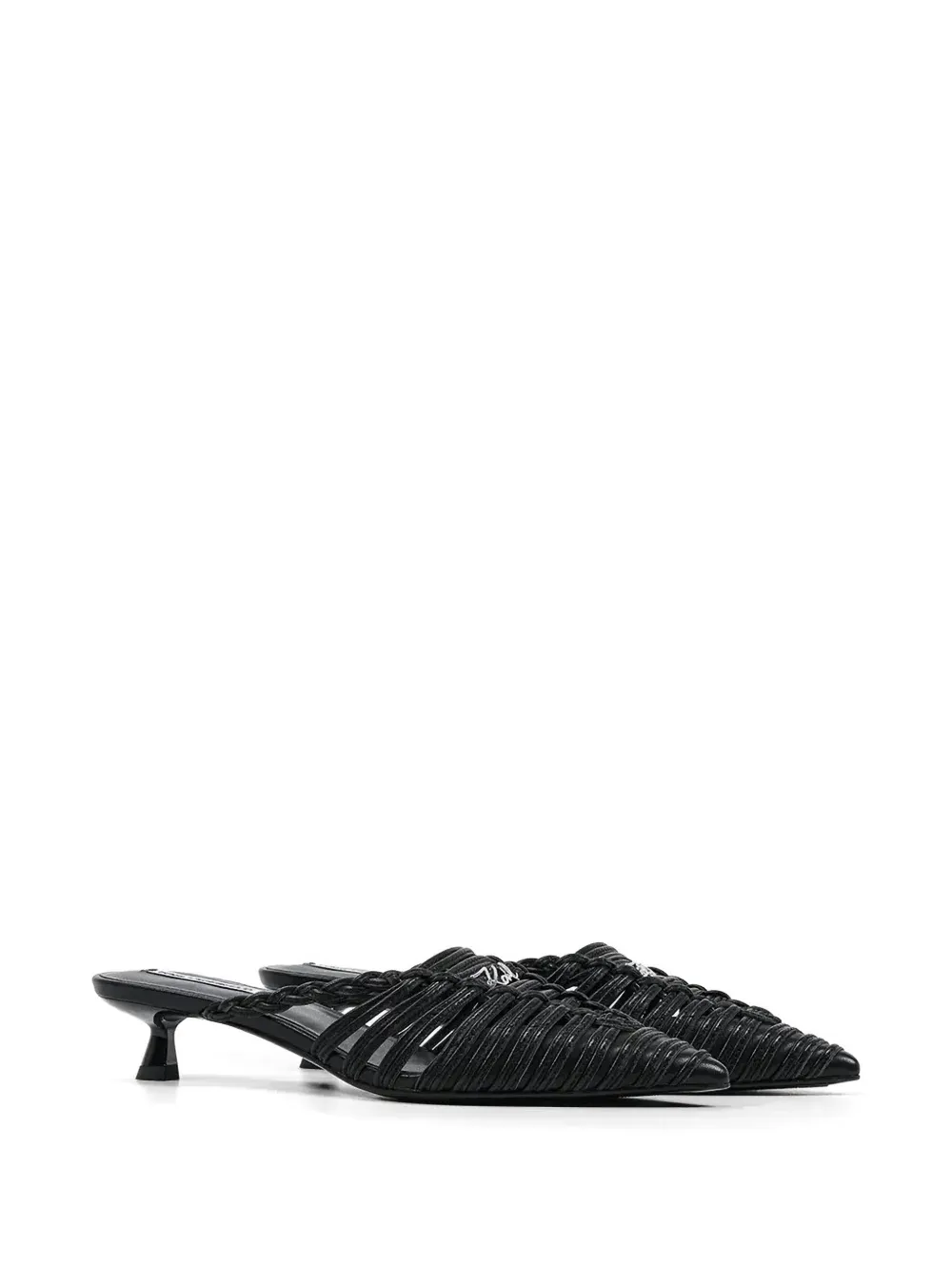 Karl Lagerfeld caged pointed-toe mules Zwart
